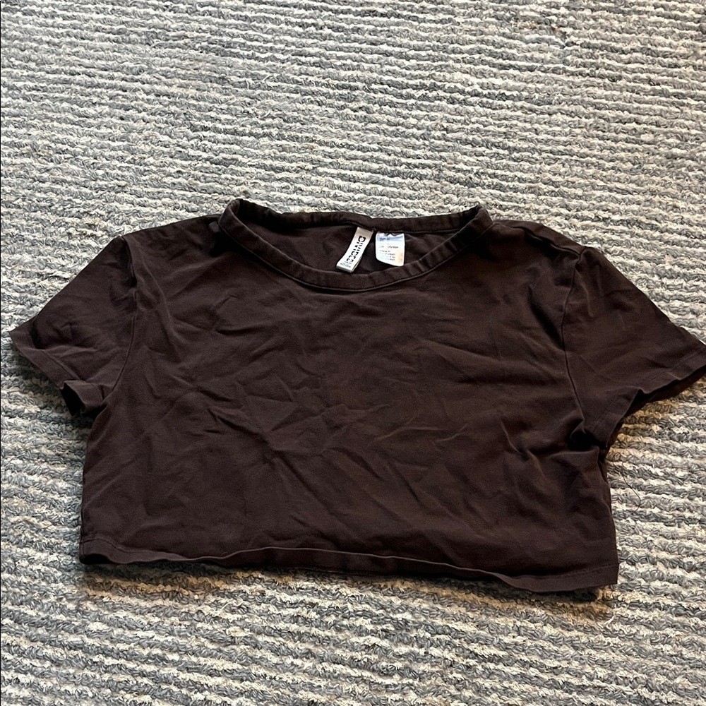 H&M Dark Brown Crop Top